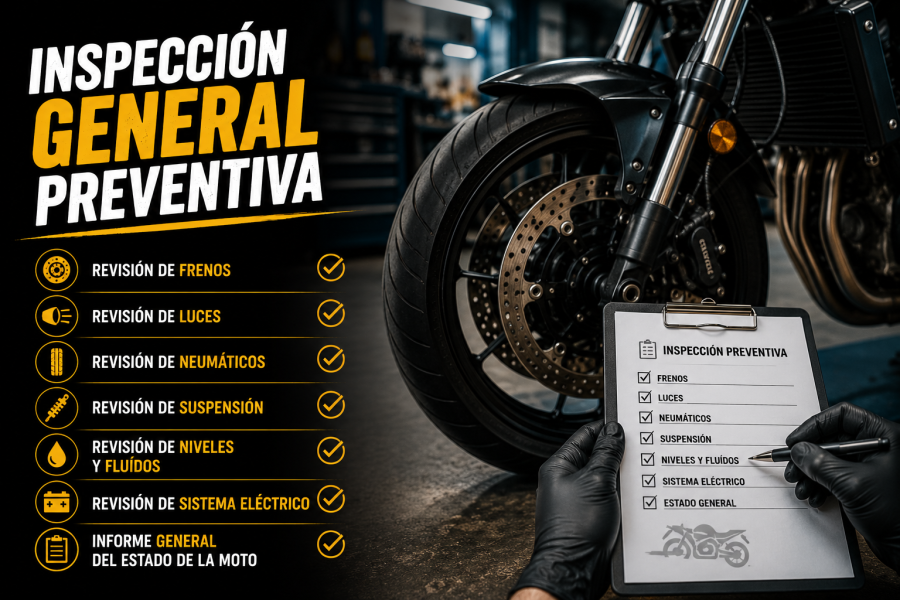 Inspección Preventiva General Moto