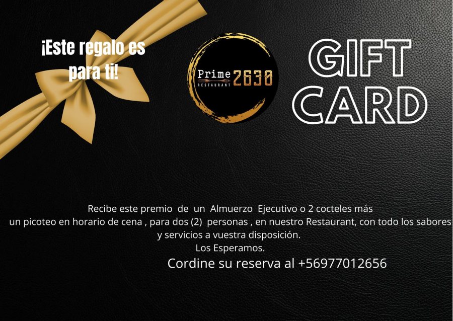 GIF CARD para 2  Restaurant Prime 2630