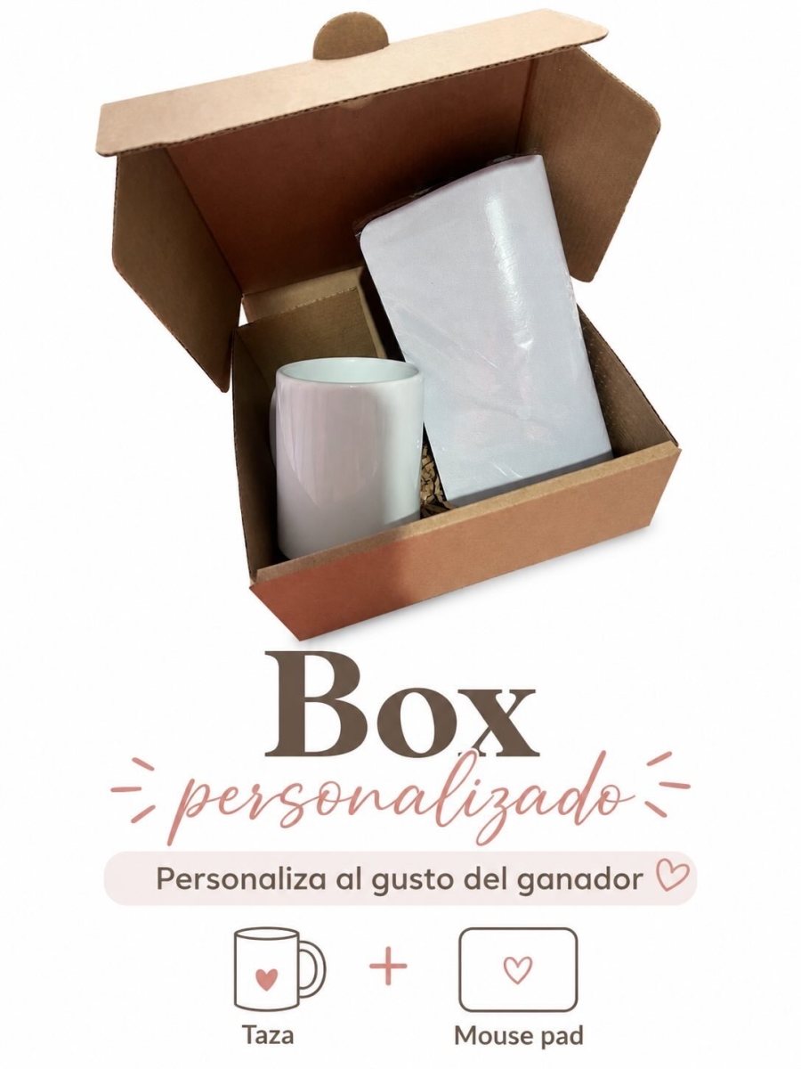 Box Personalizado Taza + Mouse Pad